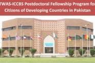 TWAS-ICCBS Postdoctoral Fellowship Program for Citizens of Developing Countries in Pakistan